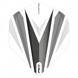 Red Dragon - Hardcore Radical Grey & White Dart Flight
