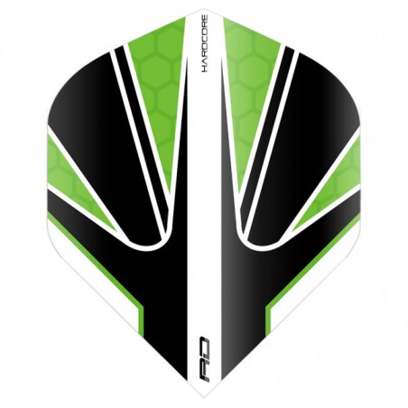 Red Dragon - Hardcore Radical Black & Green Dart Flights