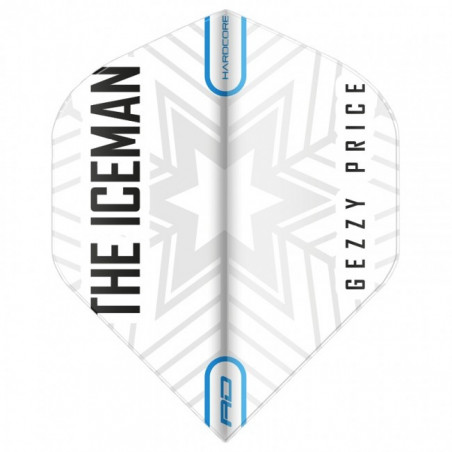 Red Dragon - Hardcore Gerwyn Price - White & Grey Snowflake Logo Flights