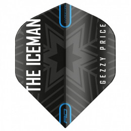 Red Dragon - Hardcore Gerwyn Price - Black & Grey Snowflake Logo Flights