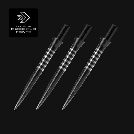 Winmau - FreeFlo Black Re-Grooved Points 35mm