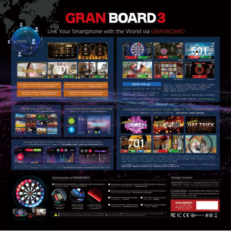 Elektronik Dartboard GRANBOARD3s Green
